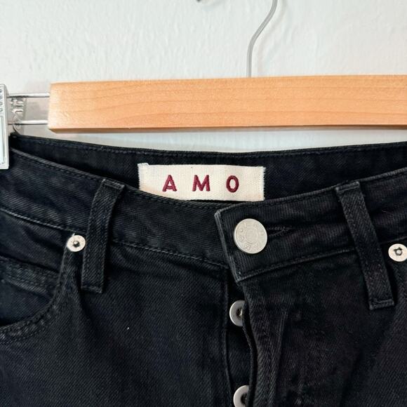 AMO High Rise Straight Leg Cropped Black - Picture 9 of 11